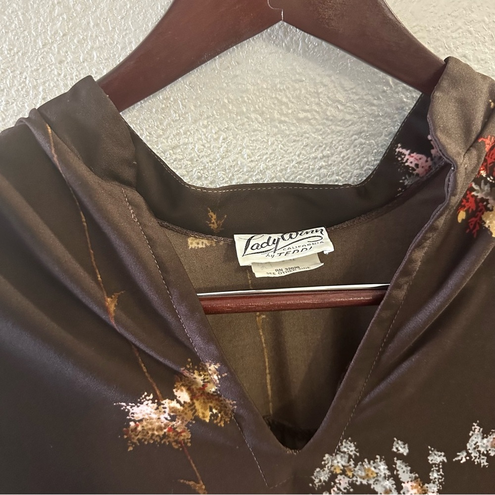 Vintage Lady Winn By TEDDI California Women’s Blouse Tree Scenery - Picture 2 of 13
